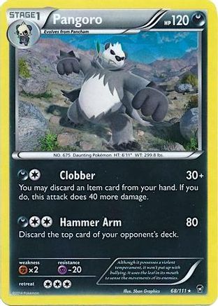 Pangoro - 68/111 (Cracked Ice Holo)/111  - Holofoil Deck Exclusives - Holo Rare
