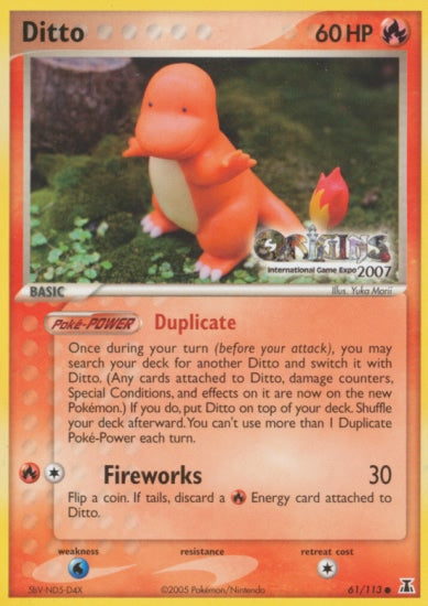 Ditto - 61/113 (Origins International Game Expo 2007)/113  Nintendo Promos - Promo