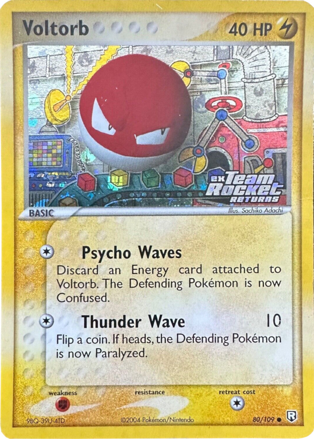 Voltorb 080  - Reverse Holofoil Team Rocket Returns - Common