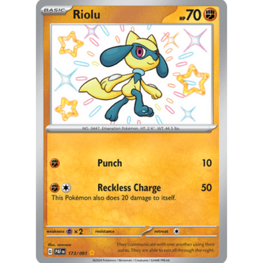 Riolu (173/091) [Scarlet & Violet: Paldean Fates]