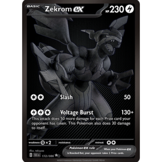 Zekrom ex 172/086  - Holofoil SV Black Bolt - Black White Rare