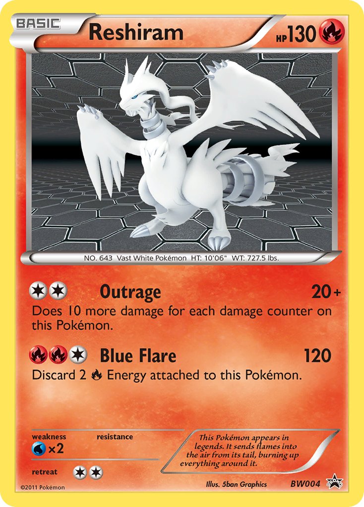 Reshiram BW004  - Holofoil Black and White Promos - Promo