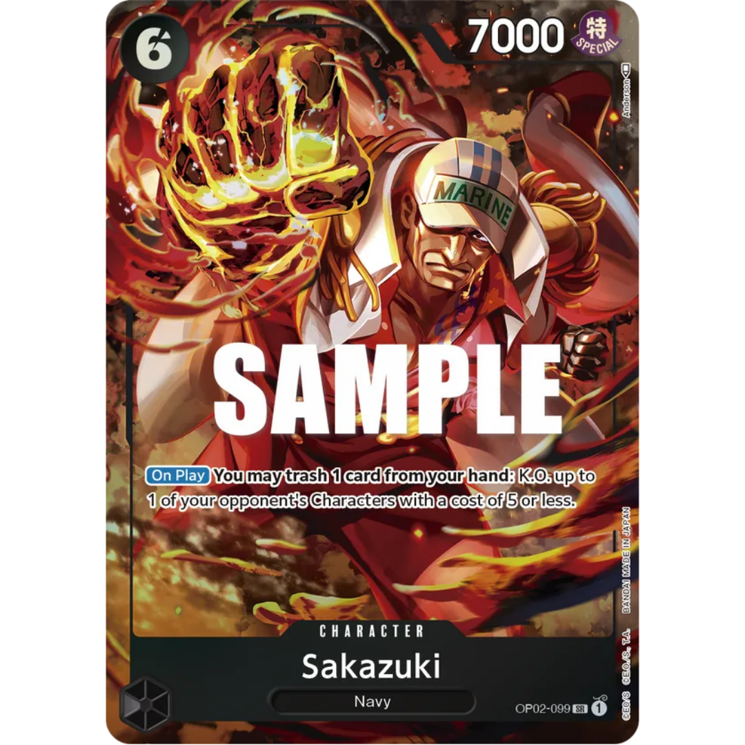 Sakazuki (Alternate Art) (OP02-099) - Paramount War Foil