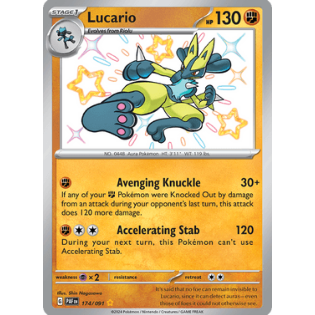 Lucario 174  - Holofoil SV Paldean Fates - Shiny Rare