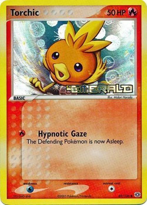 Torchic 069  - Reverse Holofoil Emerald - Common