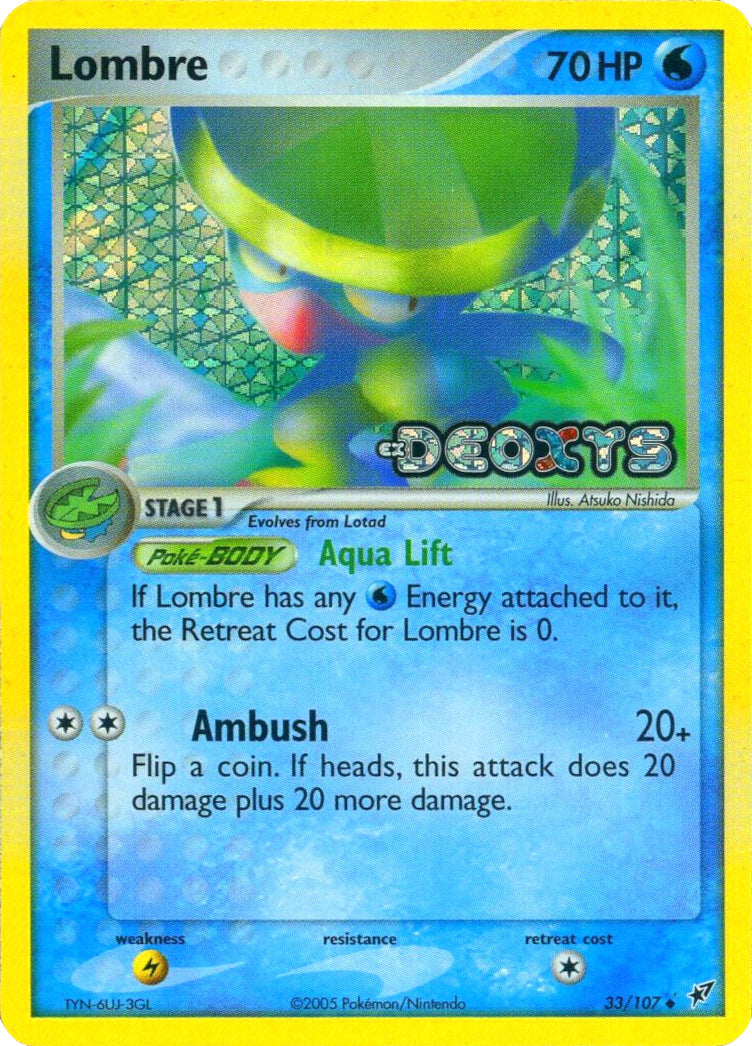 Lombre - 033/107/107  - Reverse Holofoil Deoxys - Uncommon