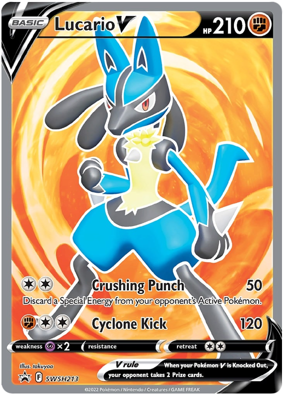Lucario V SWSH213  - Holofoil SWSH Sword & Shield Promo Cards - Promo