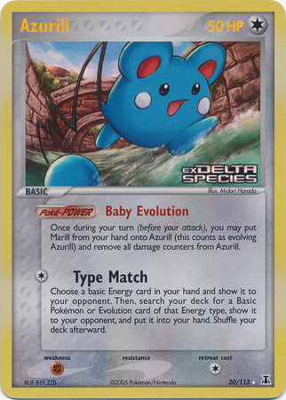 Azurill 020  - Reverse Holofoil Delta Species - Rare