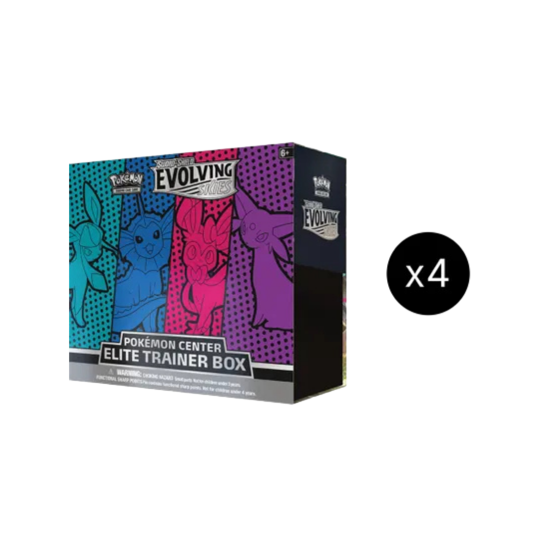 Evolving Skies Pokemon Center Elite Trainer Box Case [Glaceon/Vaporeon/Sylveon/Espeon] (Exclusive)