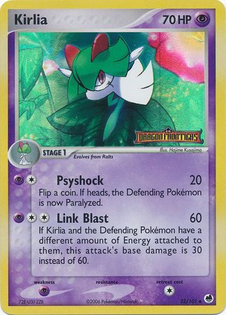 Kirlia 032  - Reverse Holofoil Dragon Frontiers - Uncommon