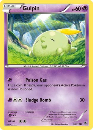 Gulpin 037  XY  Phantom Forces - Common