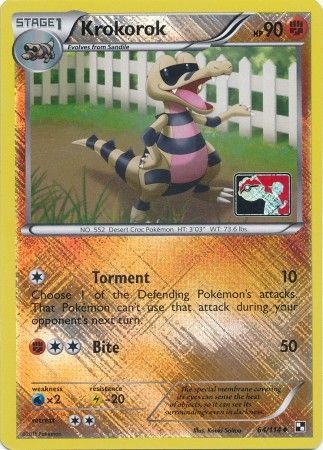 Krokorok 064/114  - Reverse Holofoil League & Championship Cards - Promo