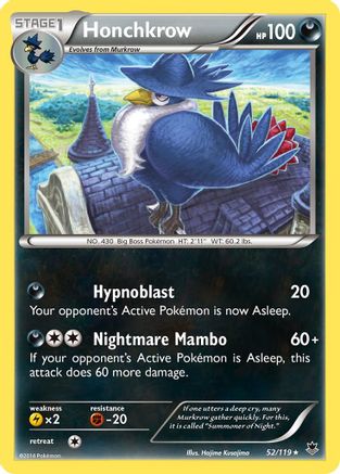 Honchkrow  - Reverse Holofoil XY  Phantom Forces - Rare