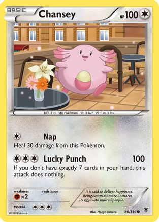 Chansey 080  - Reverse Holofoil XY  Phantom Forces - Common