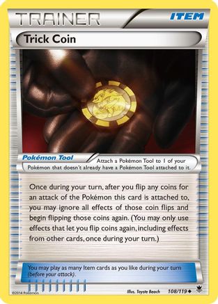 Trick Coin 108  - Reverse Holofoil XY  Phantom Forces - Uncommon