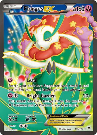 Florges EX (116 Full Art) 116/119  - Holofoil XY  Phantom Forces - Ultra Rare