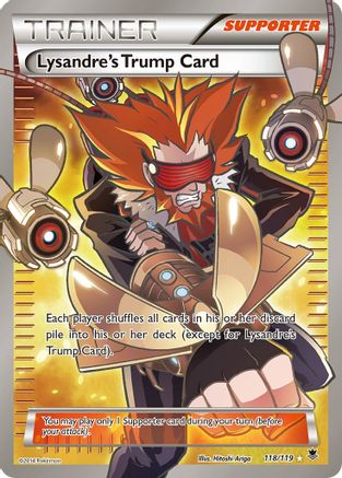 Lysandre's Trump Card (118 Full Art) 118/119  - Holofoil XY  Phantom Forces - Ultra Rare