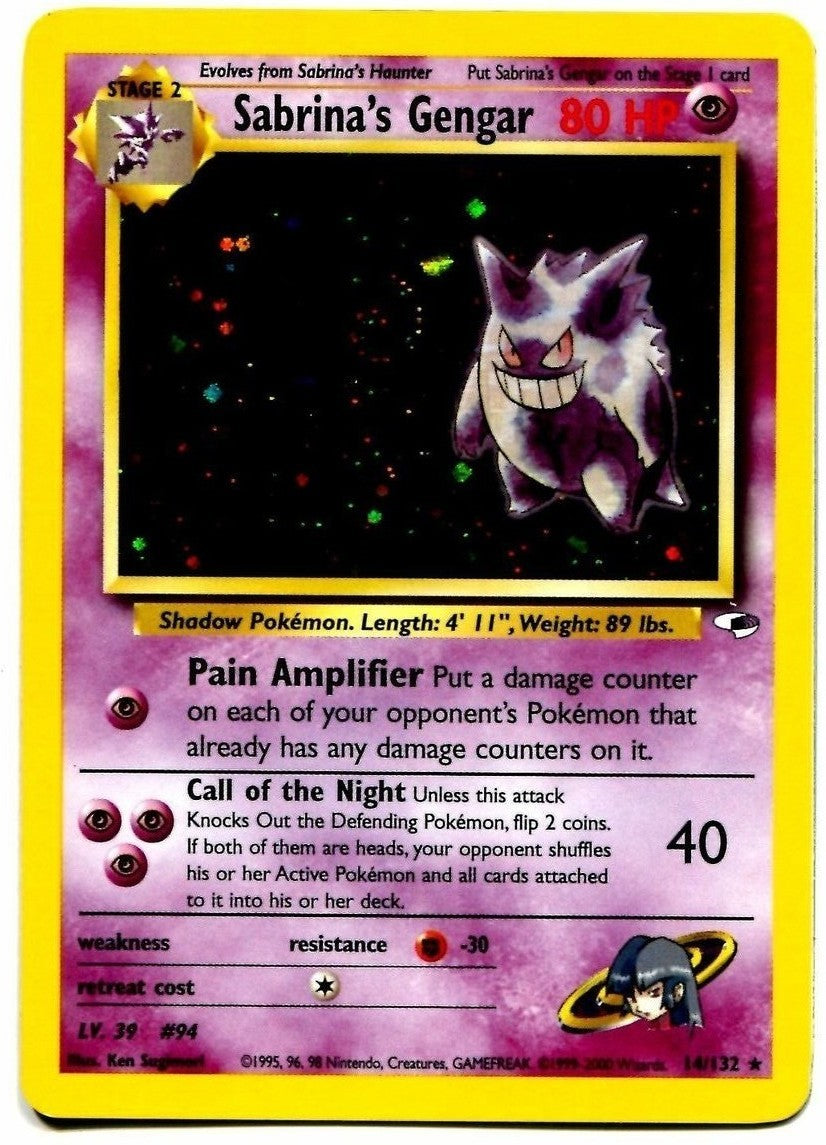 Sabrina's Gengar 014  Gym Heroes - Holo Rare