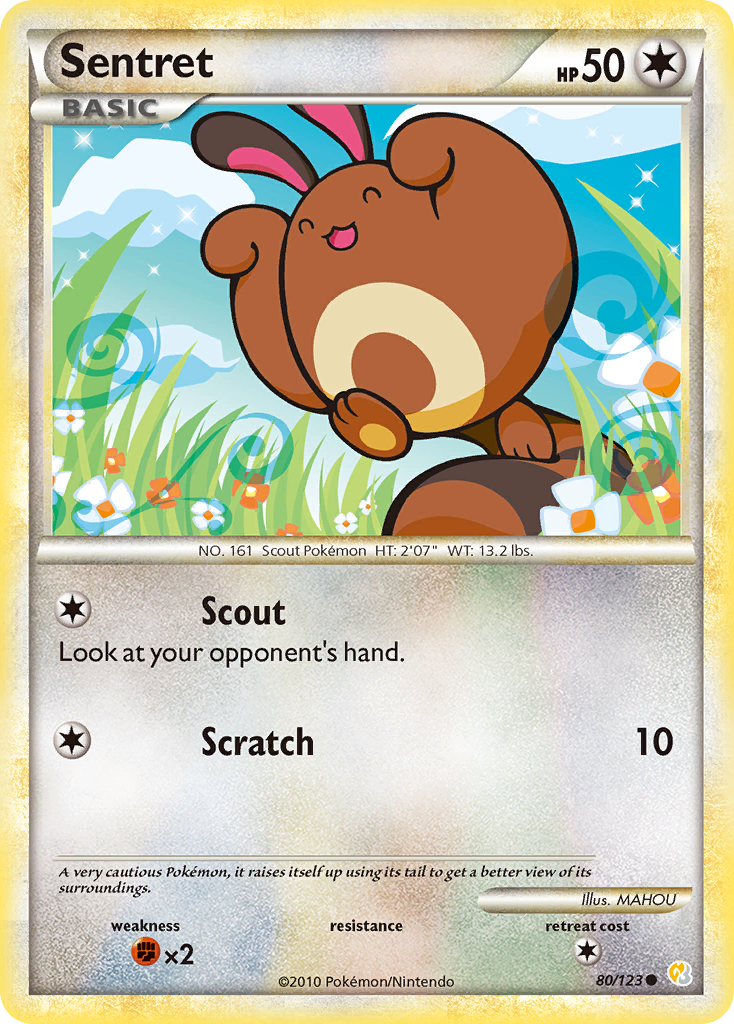 Sentret 080  HeartGold SoulSilver - Common