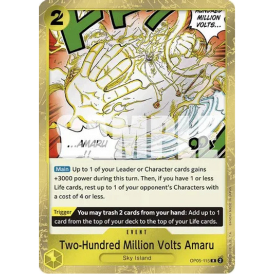 Two-Hundred Million Volts Amaru (Textured Foil) (OP05-115) - Premium Booster -The Best- Foil