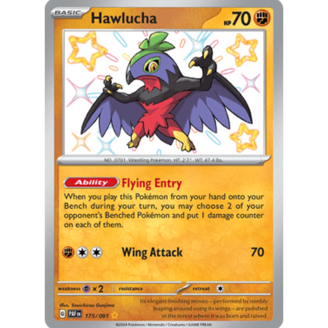 Hawlucha 175  - Holofoil SV Paldean Fates - Shiny Rare