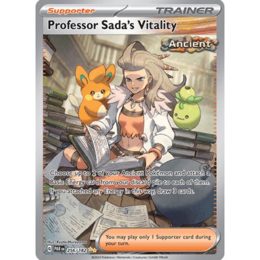 Professor Sada's Vitality 256/182  - Holofoil SV04 Paradox Rift - Special Illustration Rare