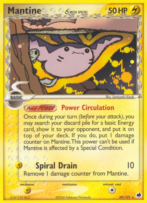 Mantine (Delta Species) 020  Dragon Frontiers - Rare