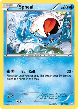 Spheal (45) 045  - Reverse Holofoil XY  Primal Clash - Common