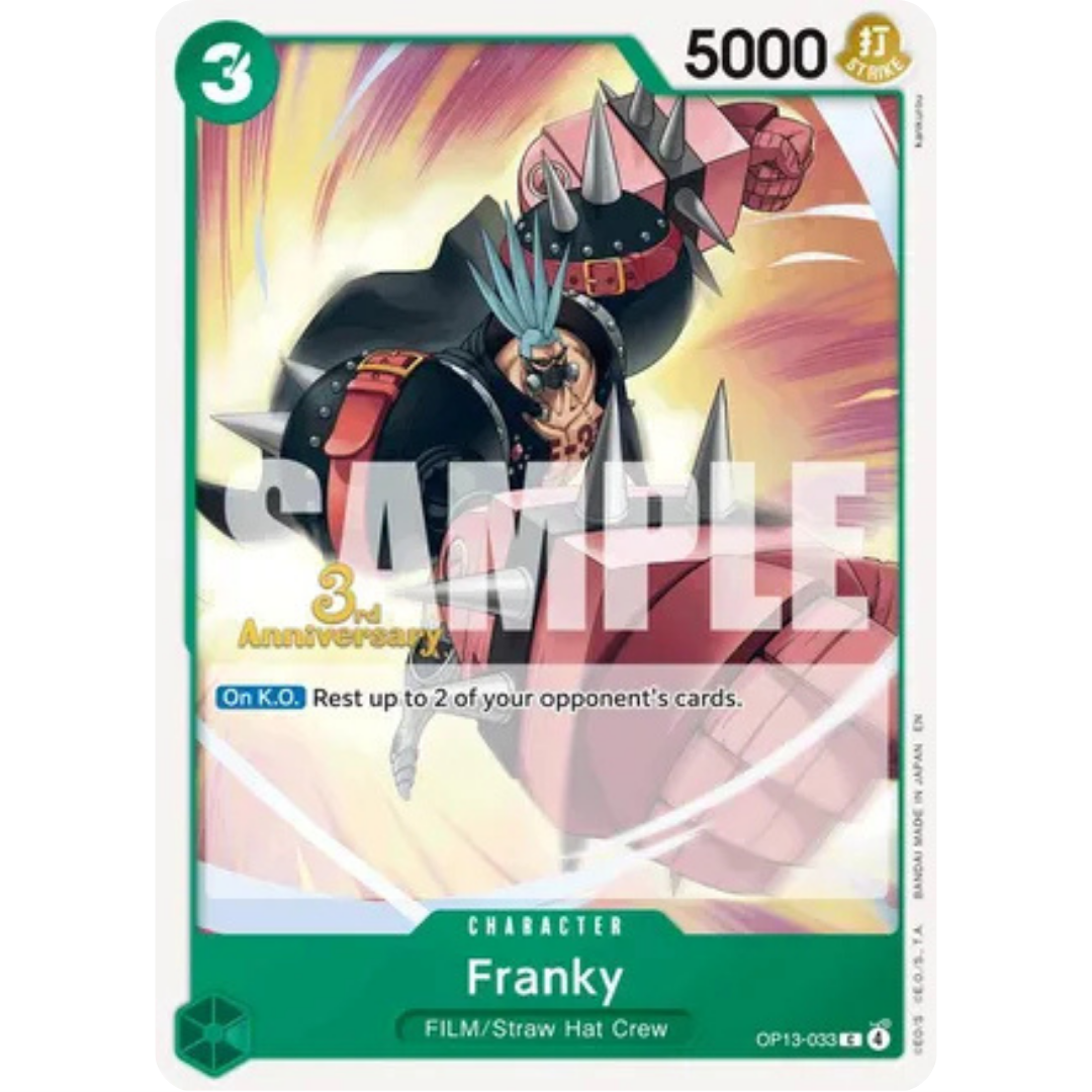 Franky (OP13-033) - Carrying On His Will: 3rd Anniversary Tournament Cards