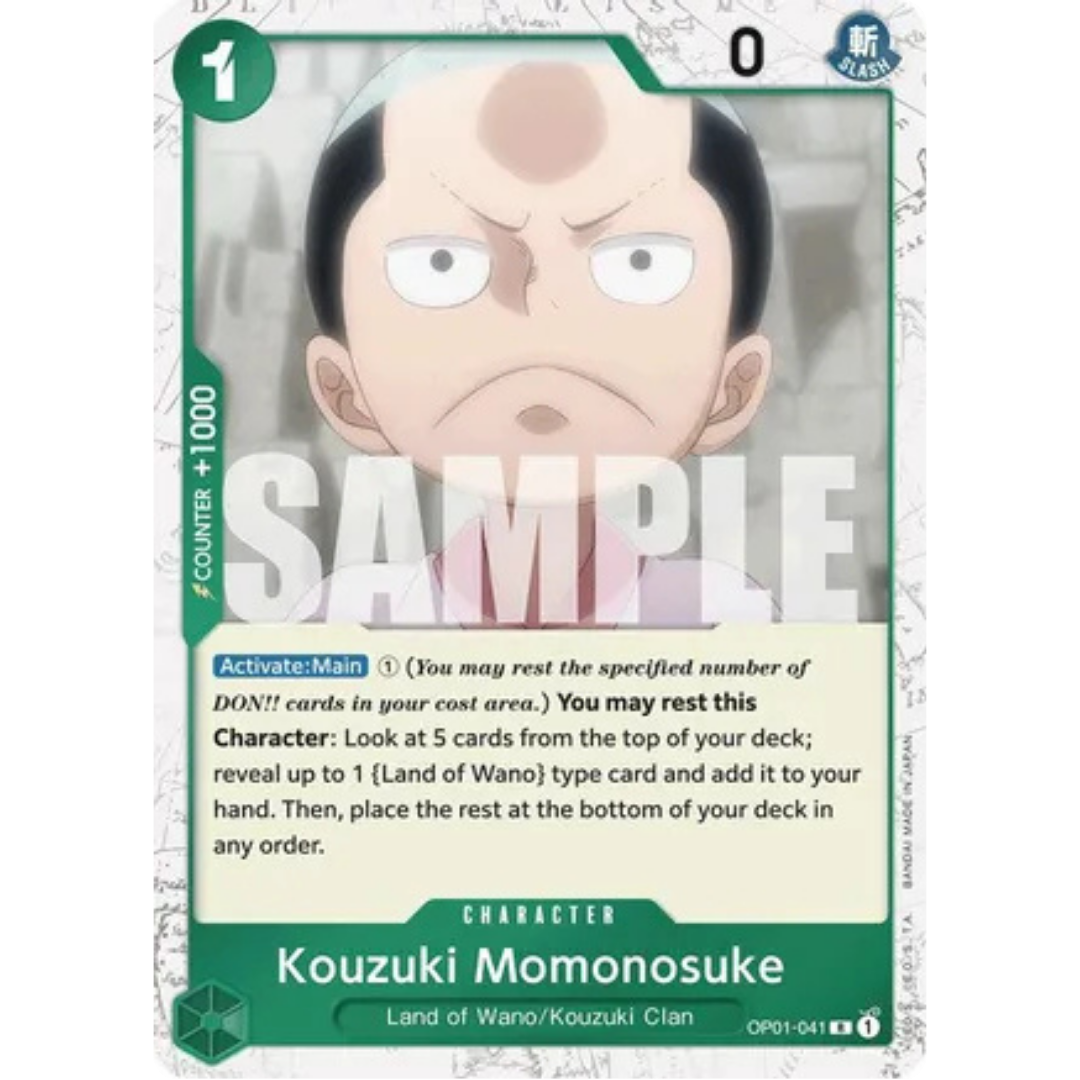 Kouzuki Momonosuke (Jolly Roger Foil) (OP01-041) - Premium Booster -The Best- Foil