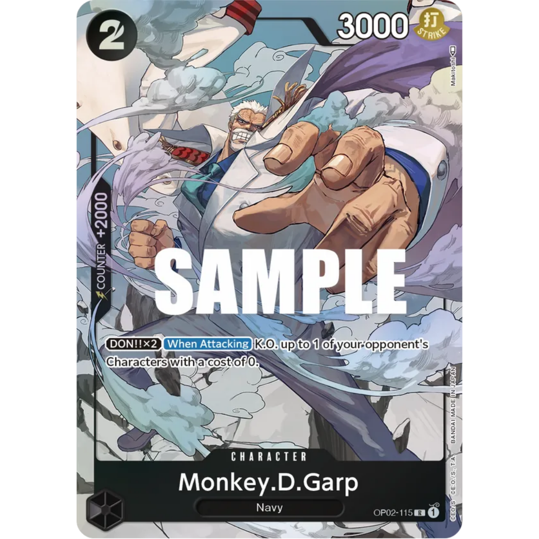 Monkey.D.Garp (115) (Alternate Art) (OP02-115) - Paramount War Foil
