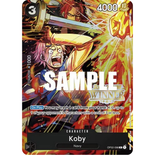 Koby (Online Regional 2023) [Winner] (OP02-098) - One Piece Promotion Cards Foil