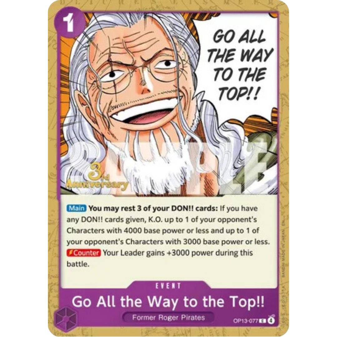Go All the Way to the Top!! (OP13-077) - Carrying On His Will: 3rd Anniversary Tournament Cards