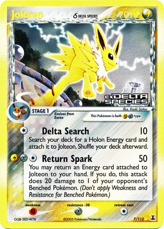 Jolteon (Delta Species) 007  - Reverse Holofoil Delta Species - Holo Rare