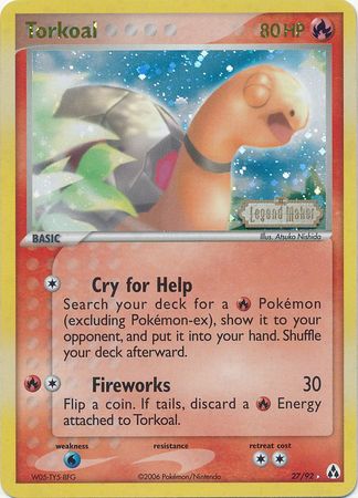 Torkoal  - Reverse Holofoil Legend Maker - Rare