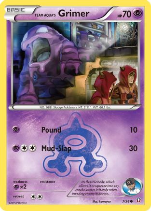 Team Aqua's Grimer 007  Double Crisis - Common