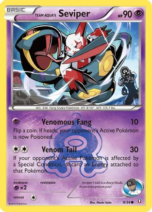 Team Aqua's Seviper 009  Double Crisis - Common