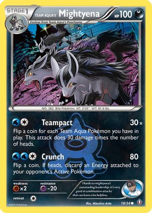 Team Aqua's Mightyena 018  Double Crisis - Common