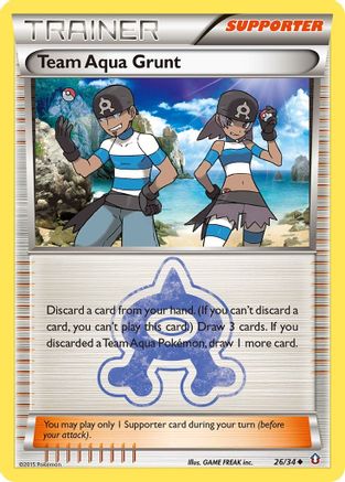 Team Aqua Grunt 026  Double Crisis - Uncommon