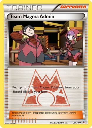 Team Magma Admin 029  Double Crisis - Uncommon