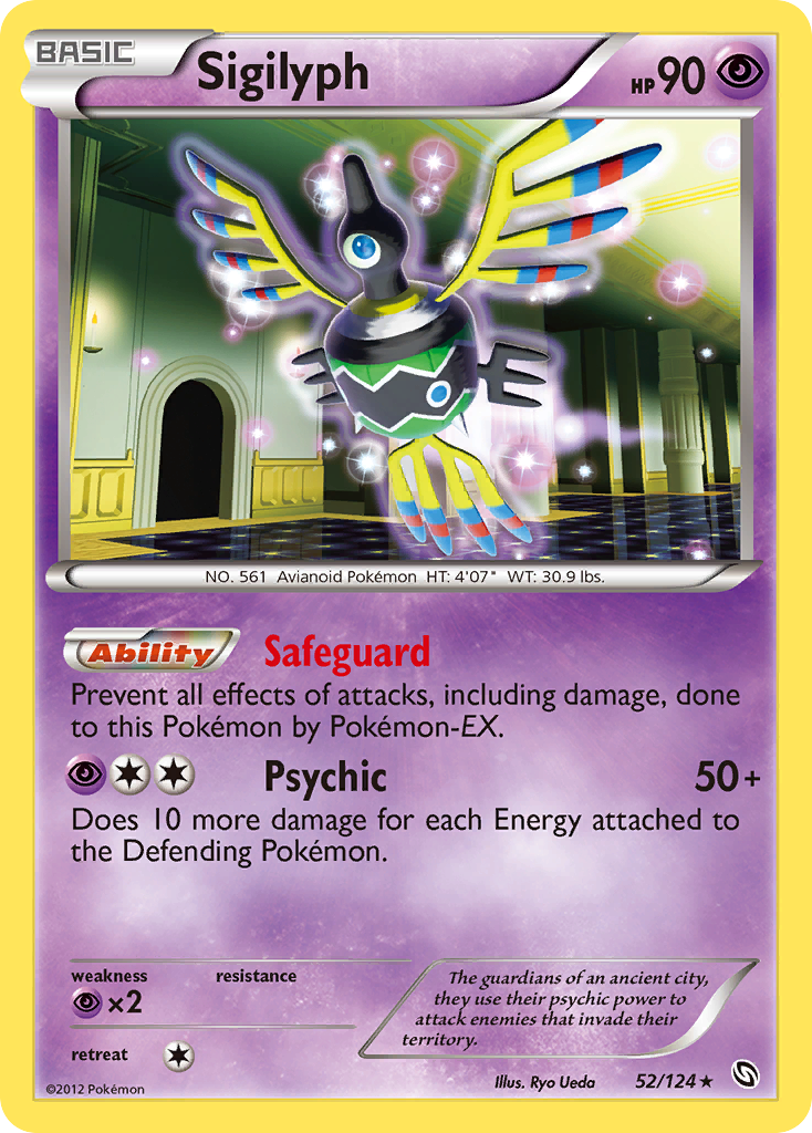 Sigilyph 052  - Holofoil Dragons Exalted - Holo Rare