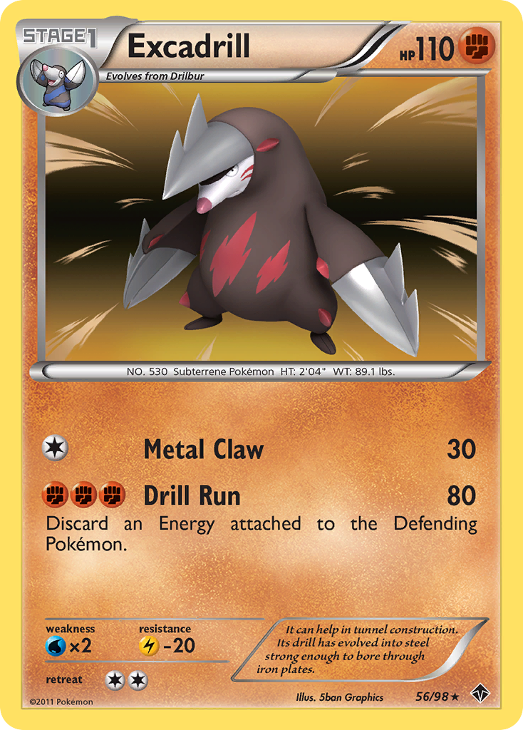 Excadrill (56) 056  - Holofoil Emerging Powers - Holo Rare