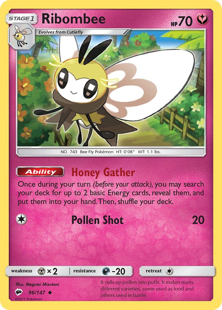 Ribombee 096  SM  Burning Shadows - Uncommon