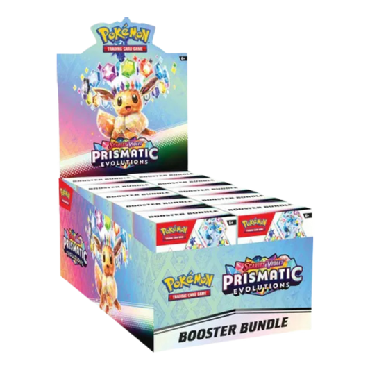 Prismatic Evolutions Booster Bundle Display