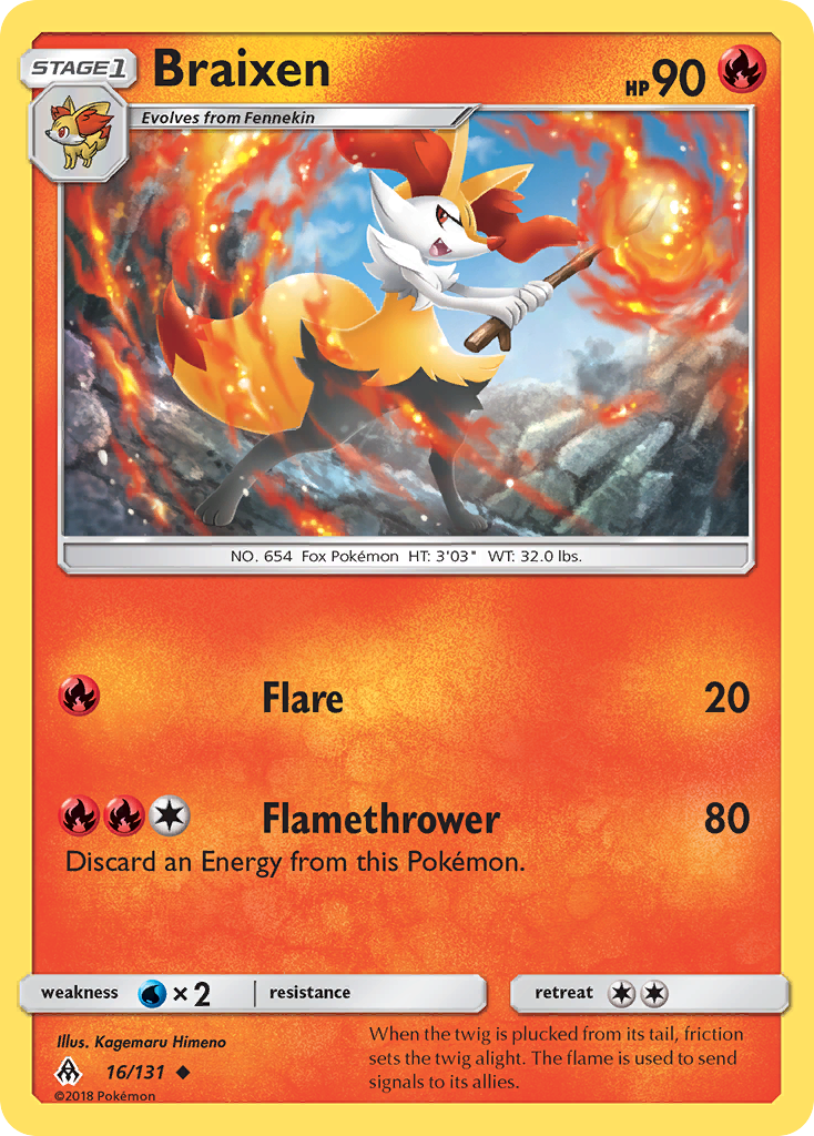 Braixen  SM  Forbidden Light - Uncommon