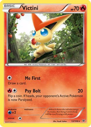 Victini 013  - Reverse Holofoil XY  Roaring Skies - Rare