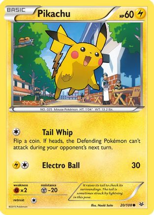 Pikachu 020  XY  Roaring Skies - Common
