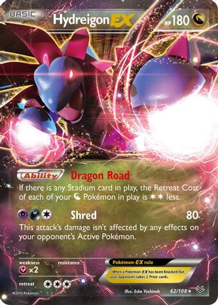Hydreigon EX 062/108  - Holofoil XY  Roaring Skies - Ultra Rare