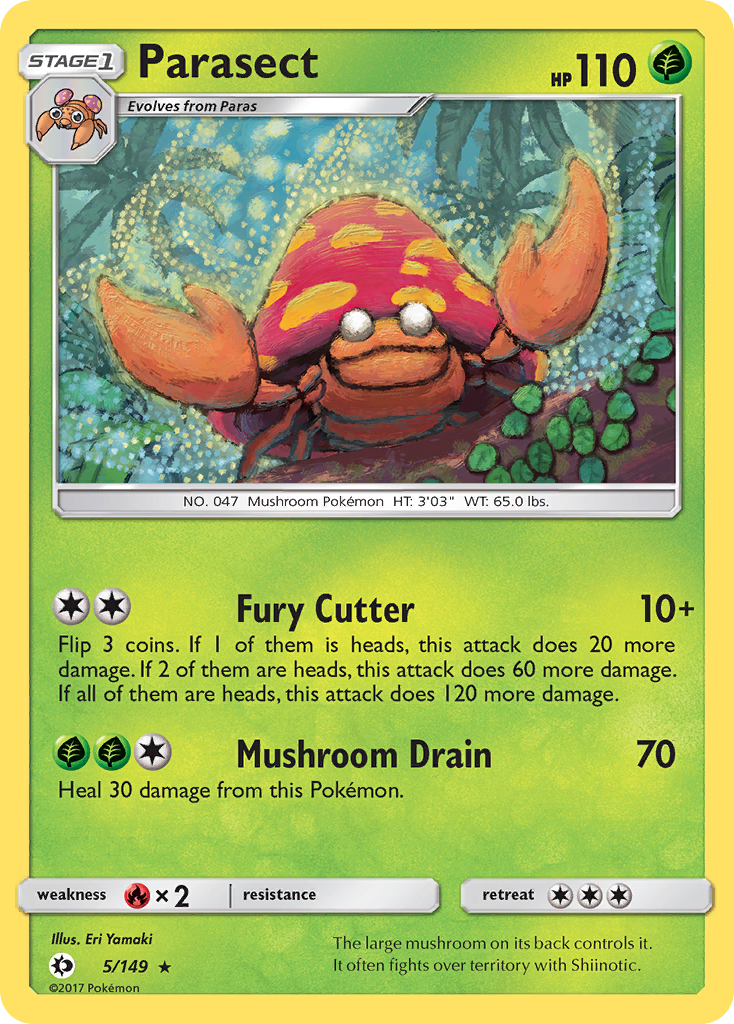 Parasect 005  SM Base Set - Rare