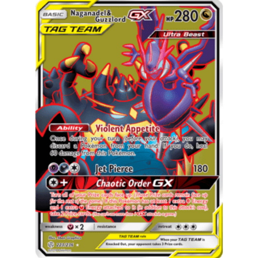 Naganadel & Guzzlord GX (Full Art) 223  - Holofoil SM  Cosmic Eclipse - Ultra Rare